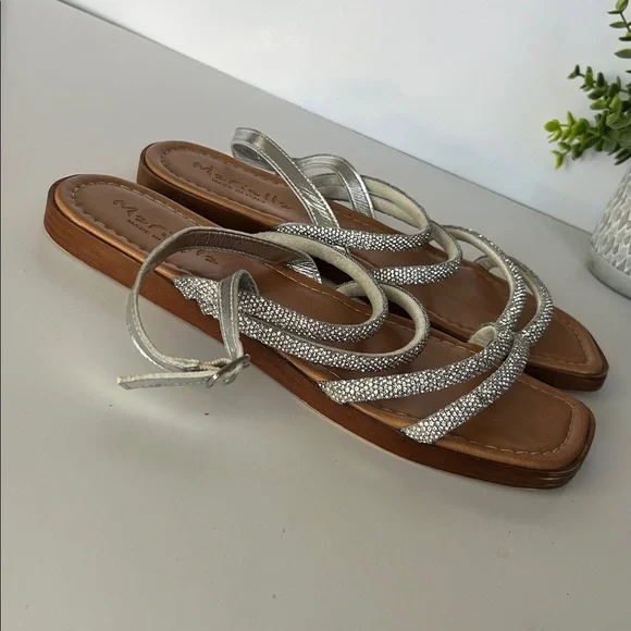 Mariella Women's Silver Strappy Sandals - Picture 5 of 10